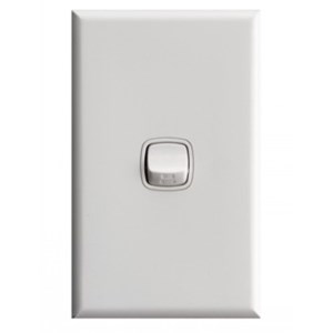 HPM Excel 1Gang Light Switch - White